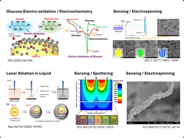 Overview of published research results in functional materials, sensing, and electrochemistry